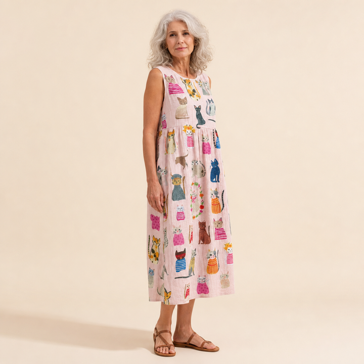 Océane - Comfortable Summer Dress Without Sleeves