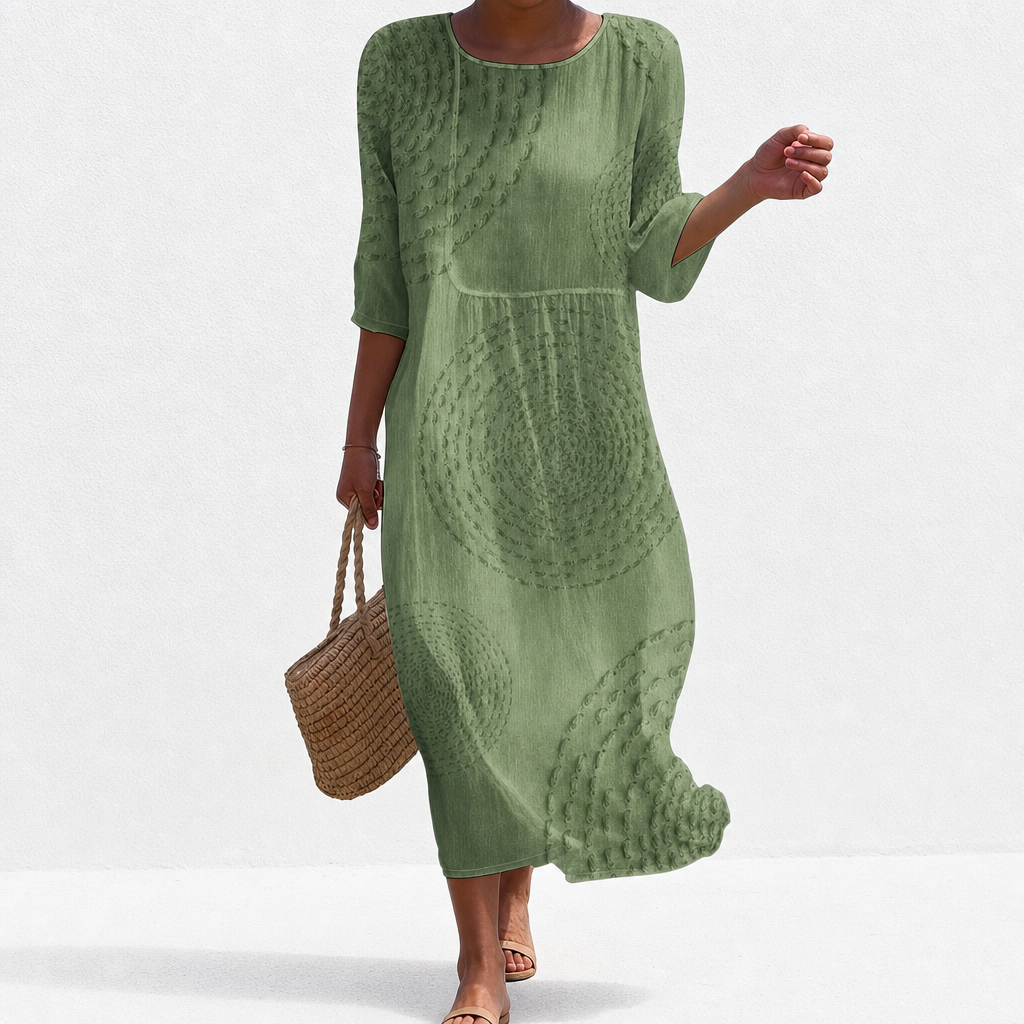 Capucine - Casual embroidered dress for women.