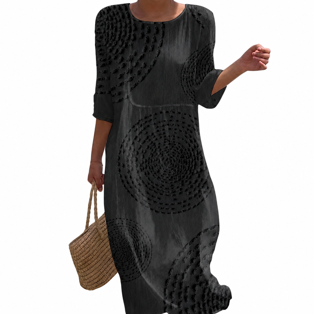 Clémence - Casual dress for women with embroidery.