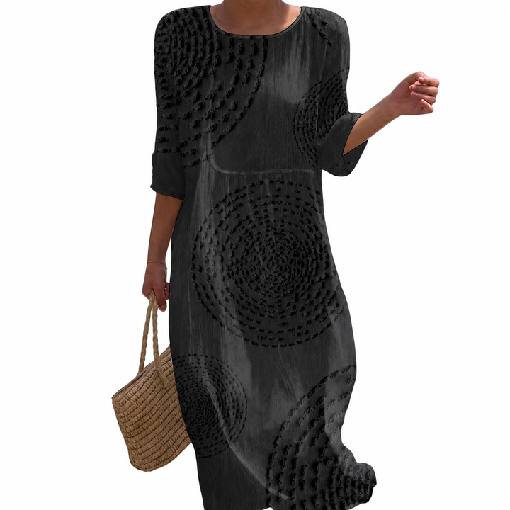 Clémence - Casual dress for women with embroidery.