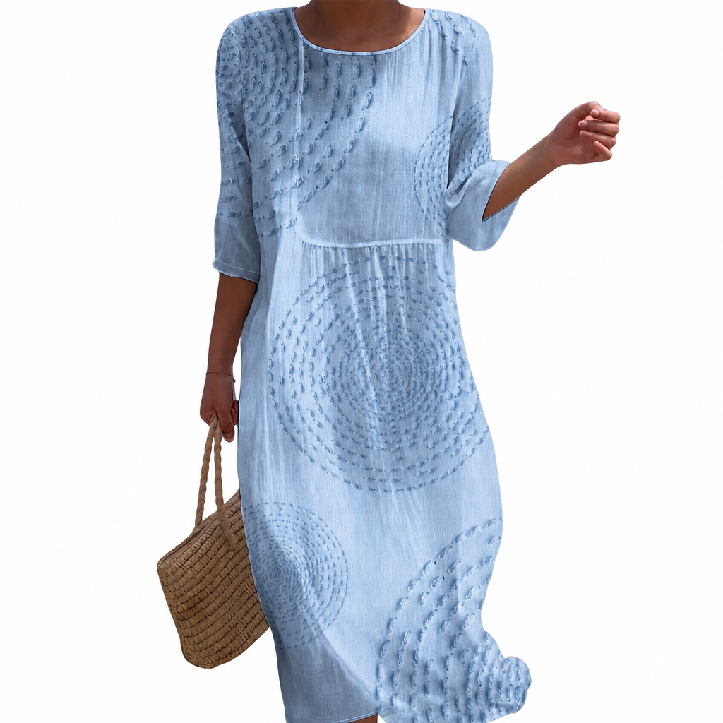 Océane - Casual embroidered dress for women.