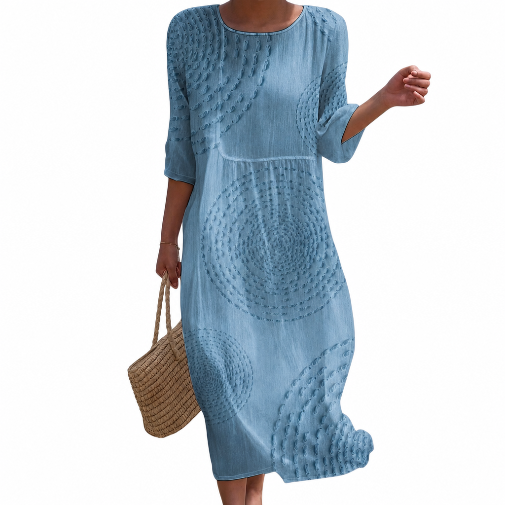 Camille - Casual embroidered dress for women.