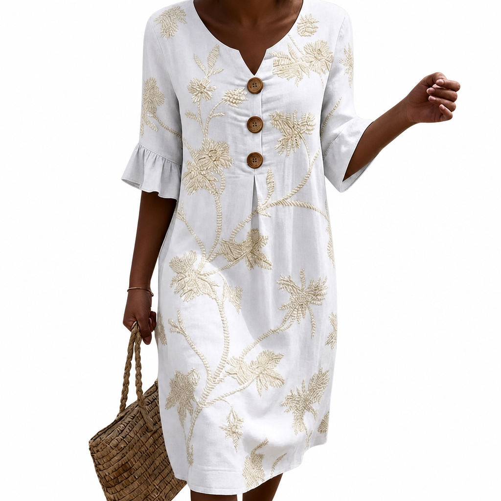 Philippine - Casual women's dress with floral print.