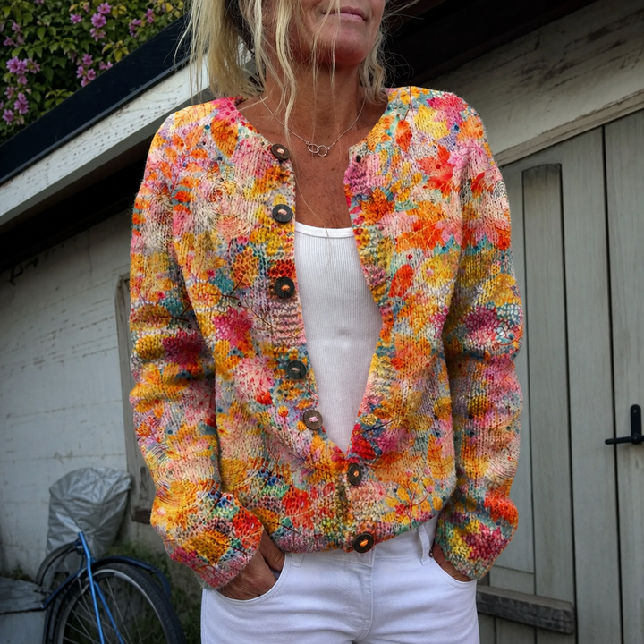 Charlotte | Casual cardigan with floral print
