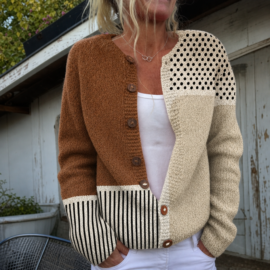 Emma | Cardigan with Minimalist Dot Print