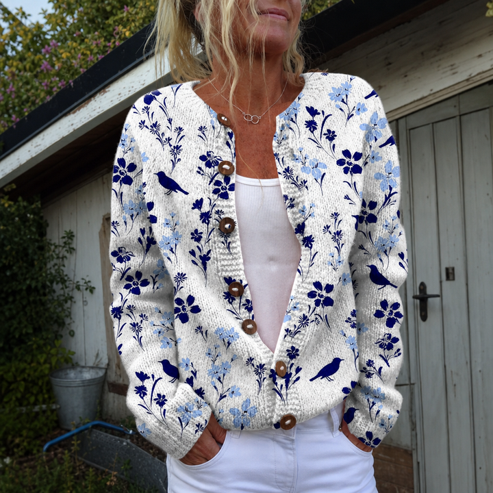 Sophie | Vintage floral print cardigan