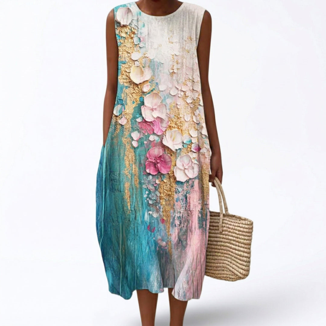 Floriana - Comfortable Summer Dress Without Sleeves