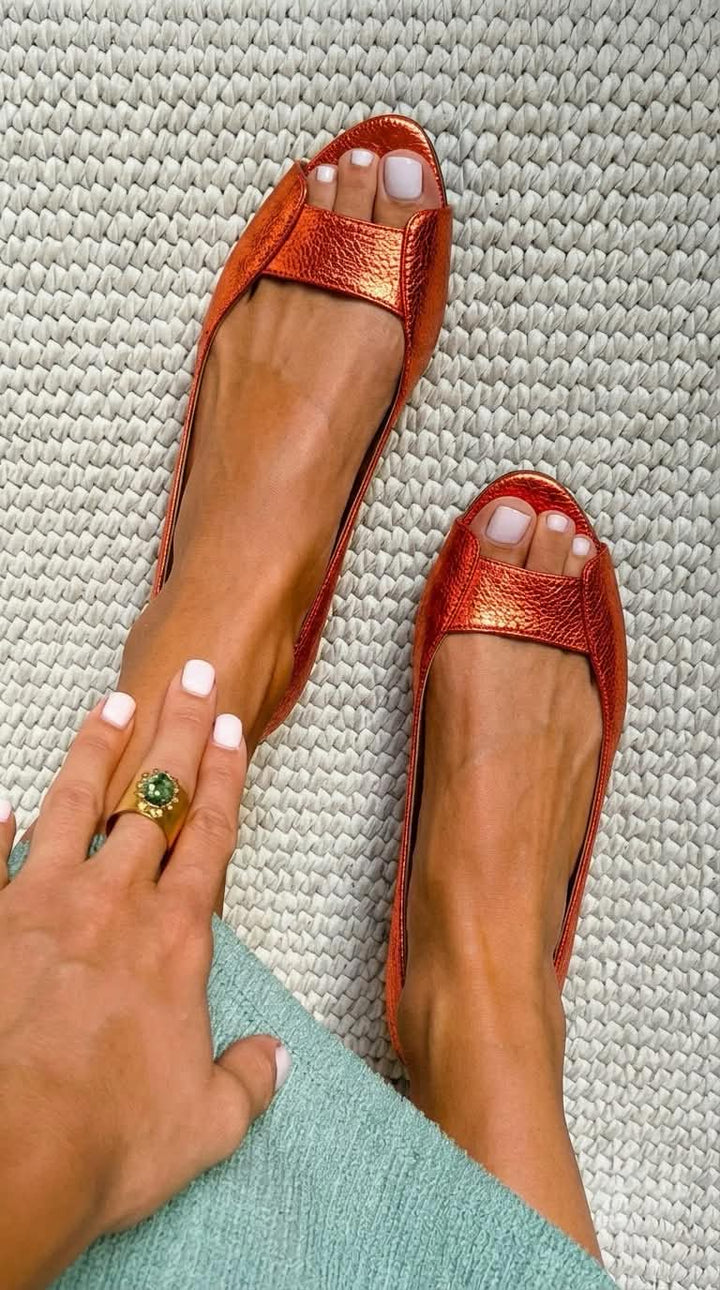 Adelina | Luxe Comfort Golden Sandals