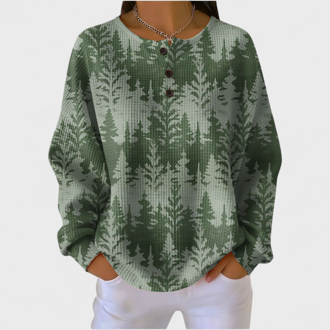 Josefien | Sweatshirt with Classic Tree Pattern