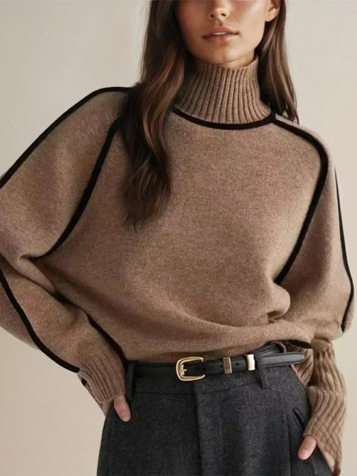 Carine | Elegant sweater with a high collar