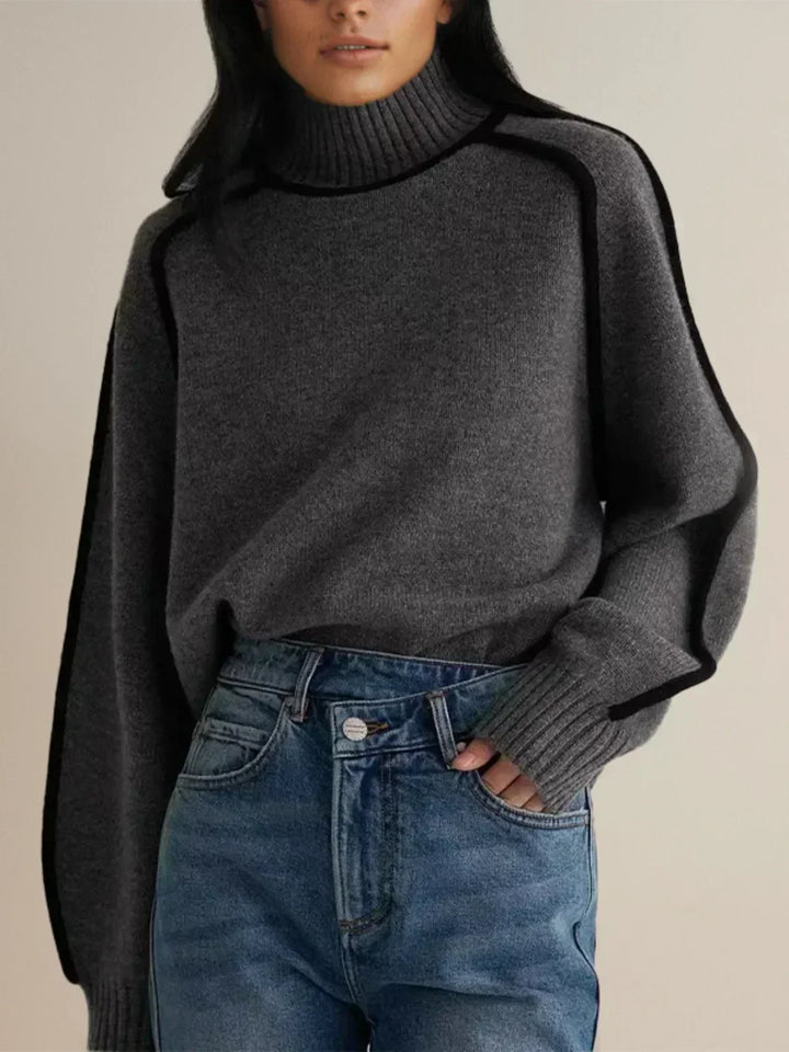 Carine | Elegant sweater with a high collar
