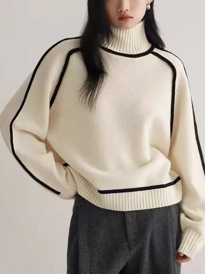 Carine | Elegant sweater with a high collar