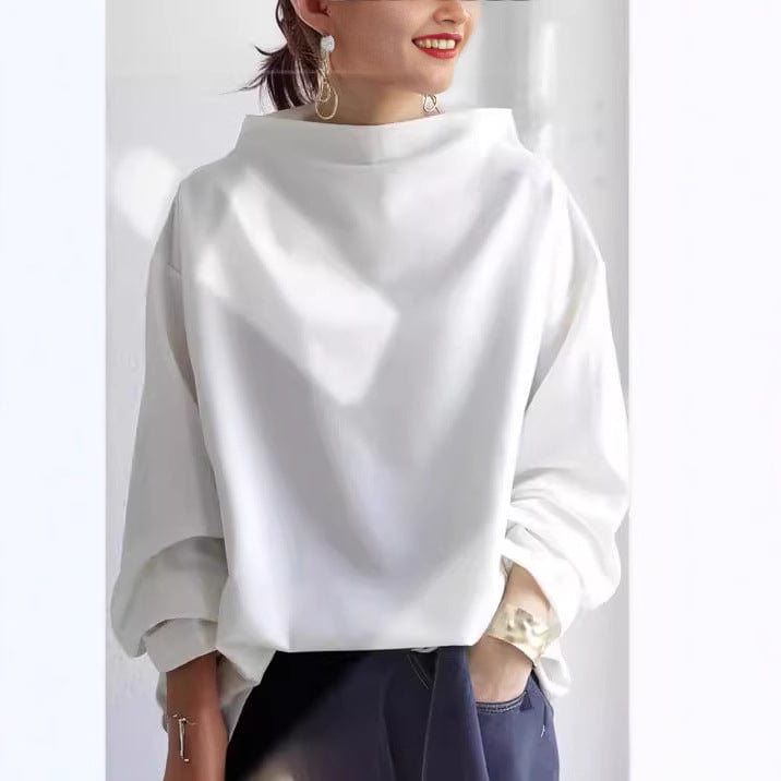 Nora | Casual top with high collar