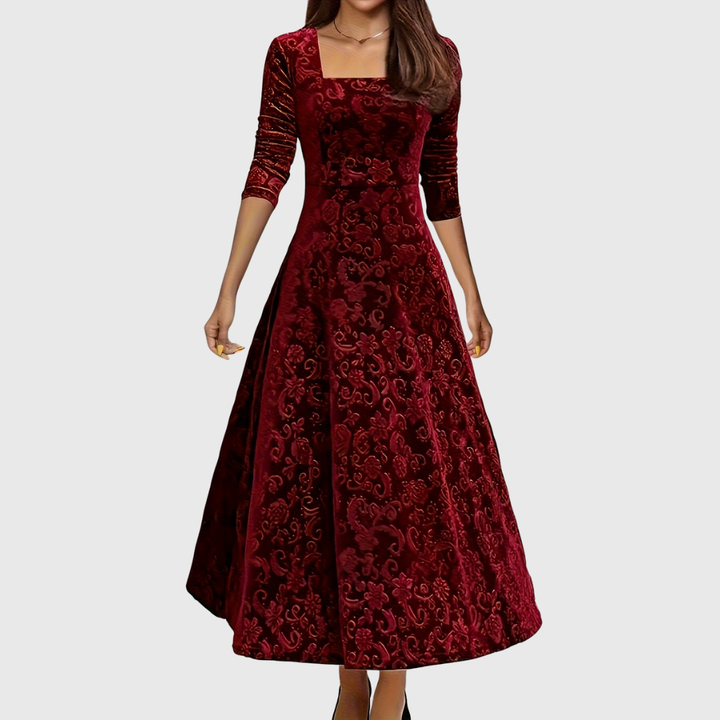 Isa | Elegant Maxi Dress with Pattern