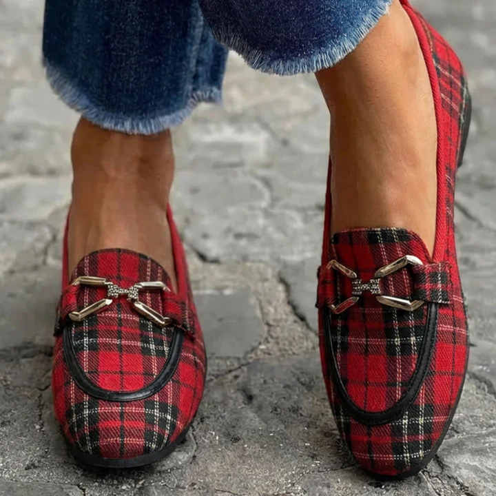 Rowan - Golden Checkered Moccasins