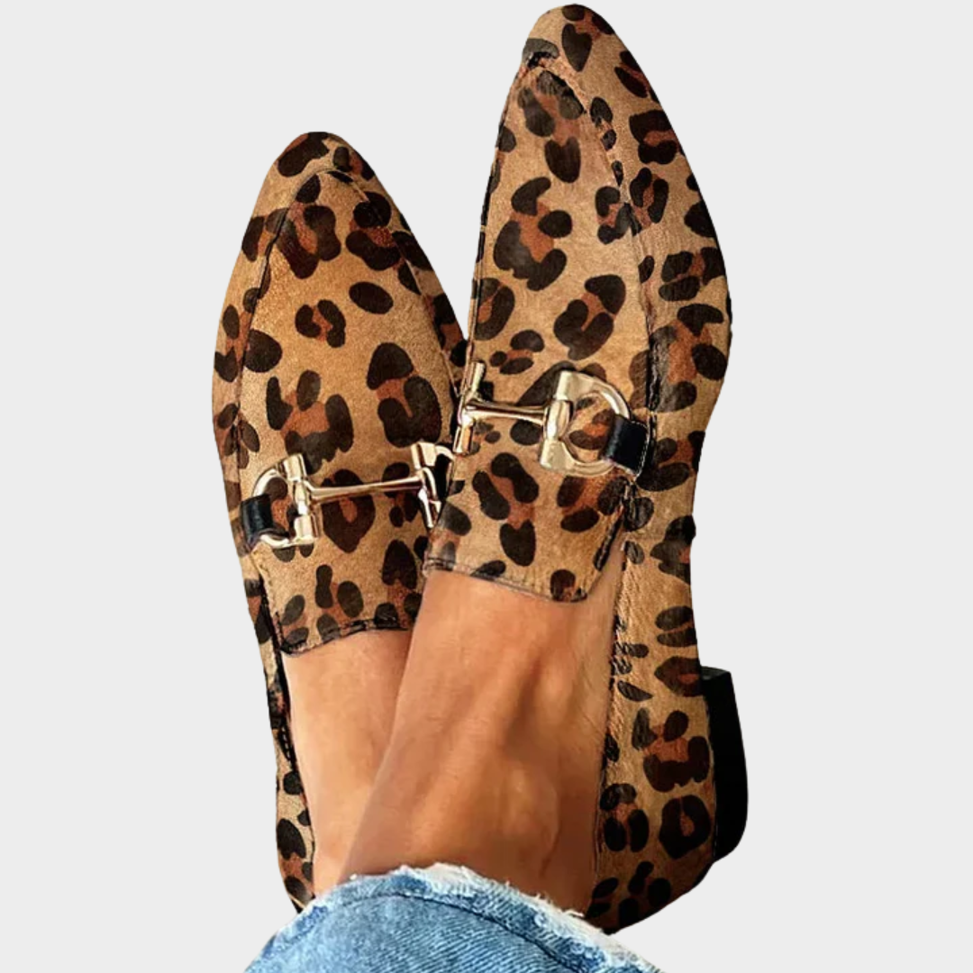 Gia - Elegant Leopard Moccasins
