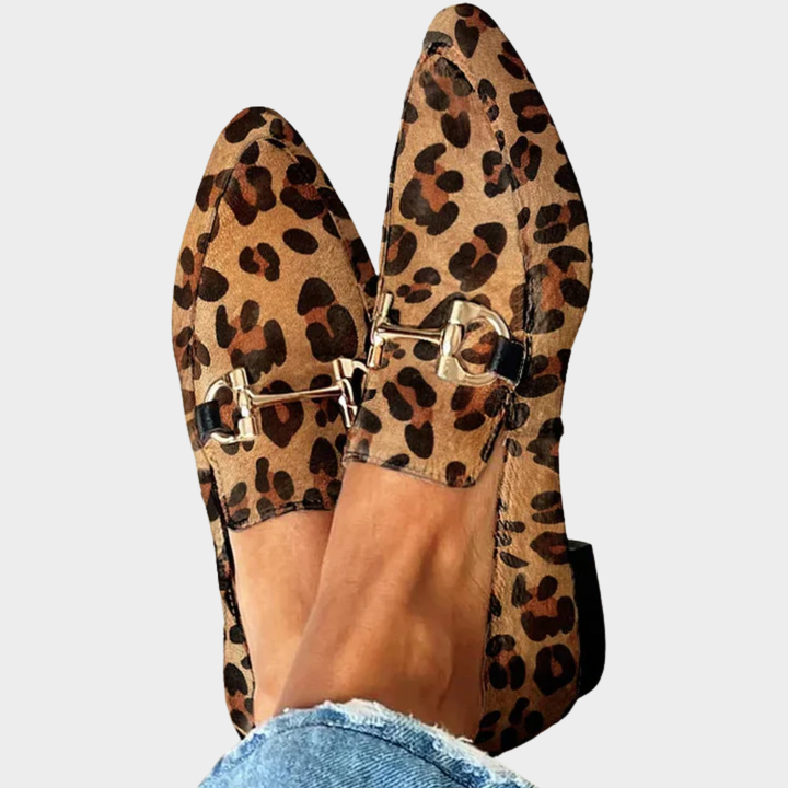 Gia - Elegant Leopard Moccasins
