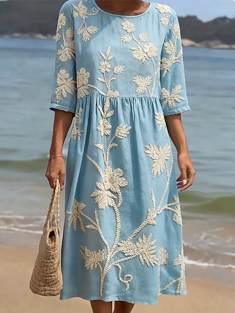 Héloïse - Casual women's dress with floral print.