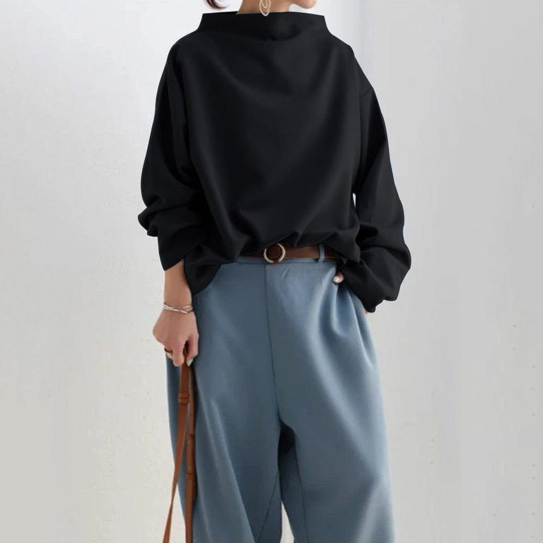 Nora | Casual top with high collar