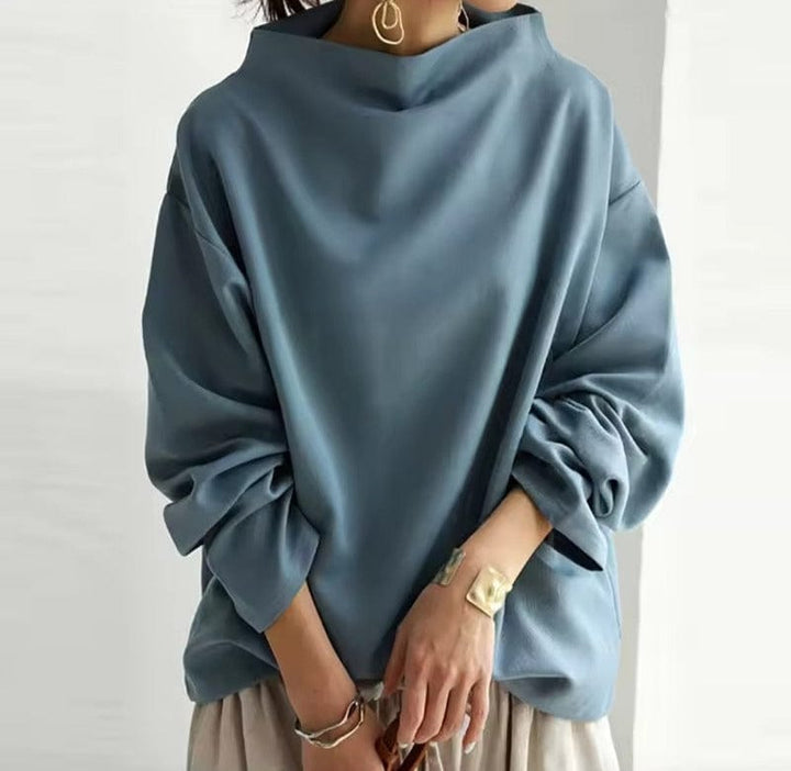Nora | Casual top with high collar