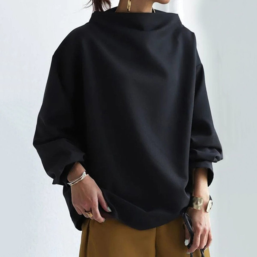Nora | Casual top with high collar