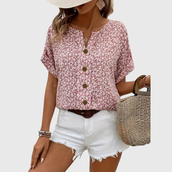Christel | Elegant Floral Top for Summer