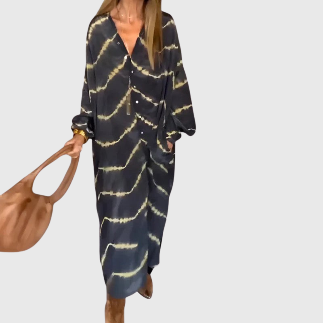 Manon | Elegant Boho Striped Maxi Dress