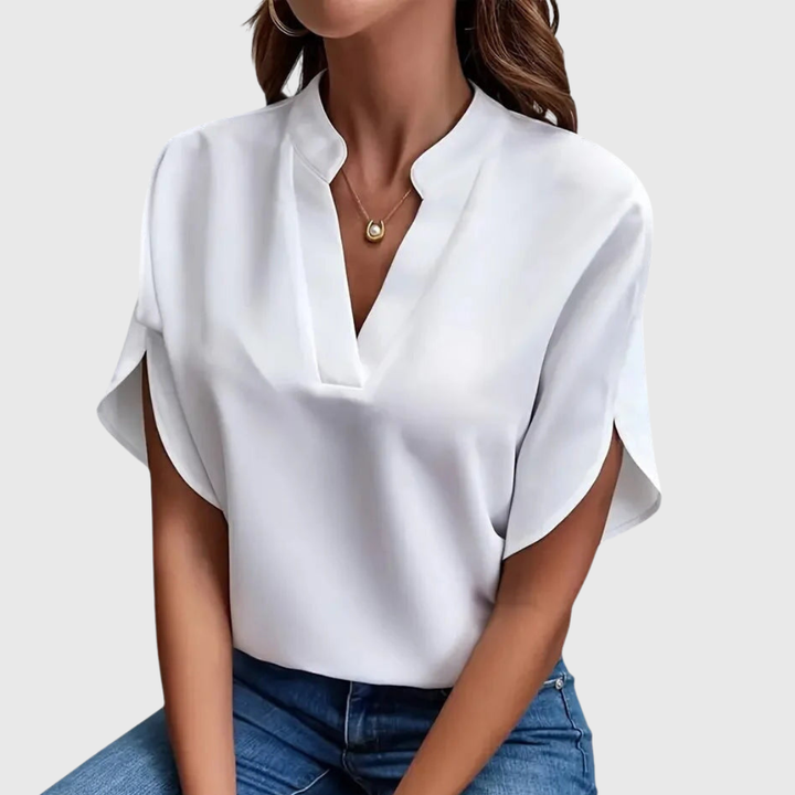 Lydia | Soft and Elegant V-Neck Blouse