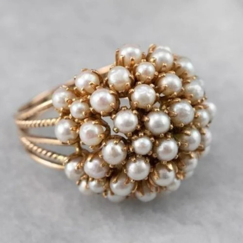 Bush - Ring with Wrapped Pearls