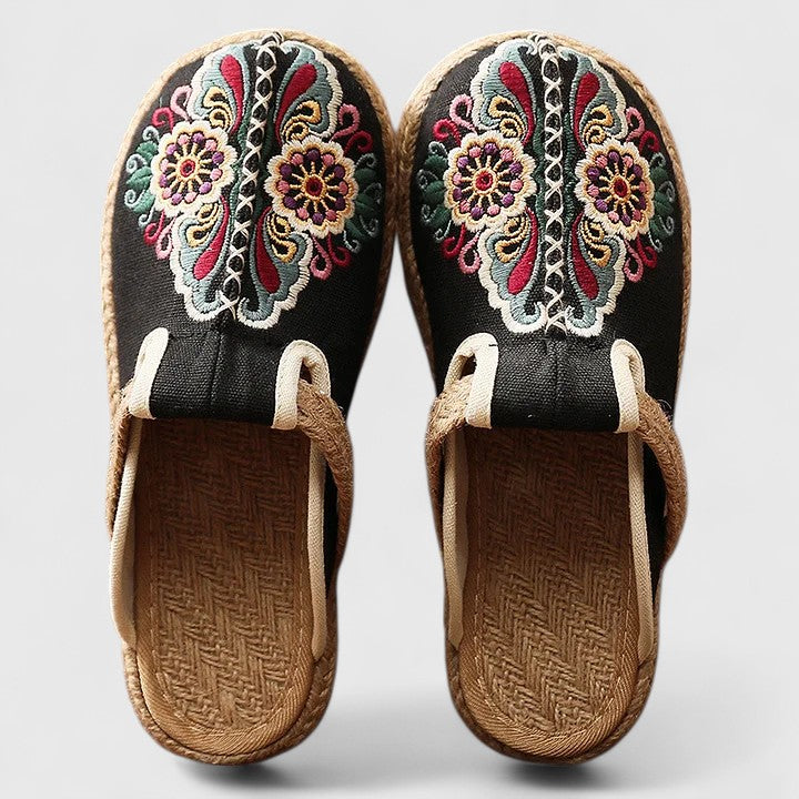 Hennie | Handmade Comfortable Floral Mules