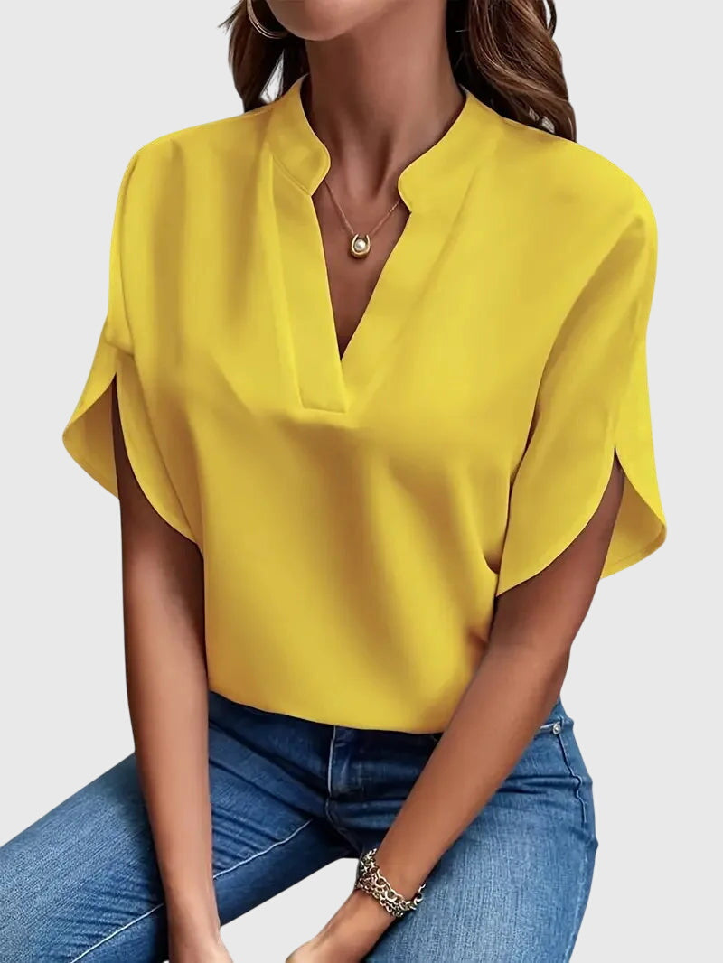 Lydia | Soft and Elegant V-Neck Blouse