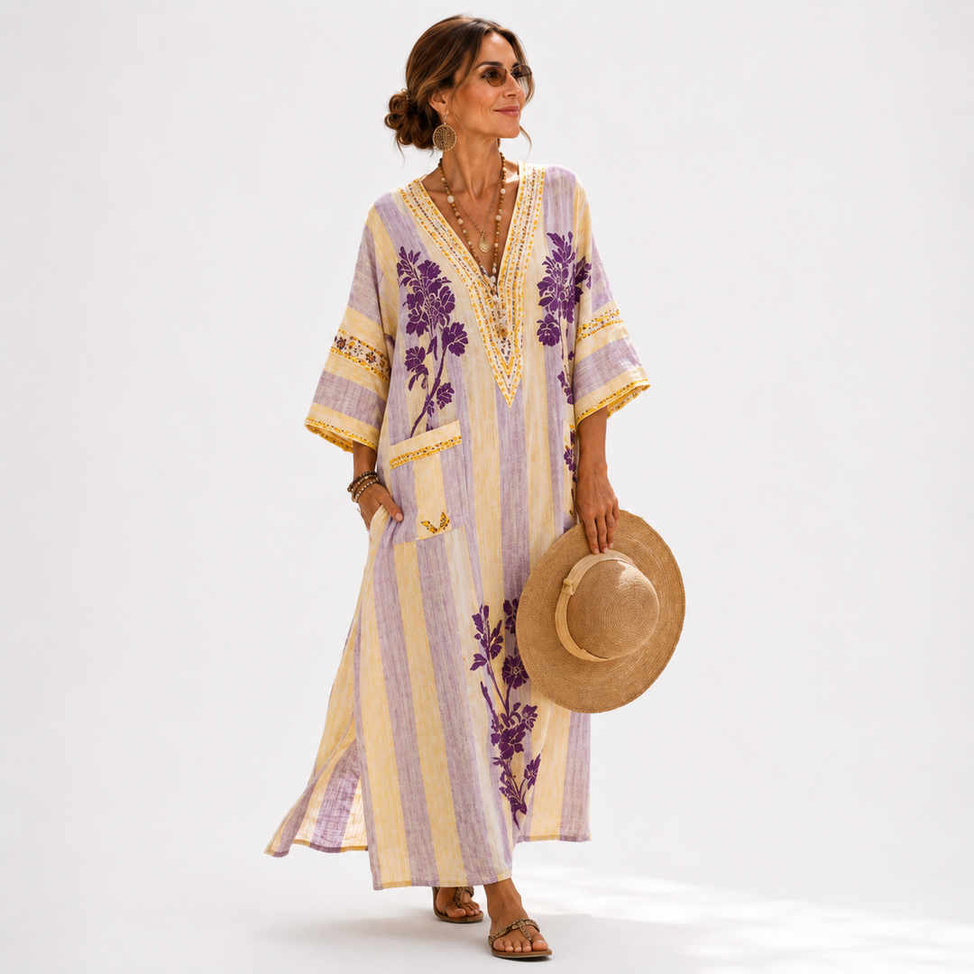 Caftan Sofia Lilac Floral