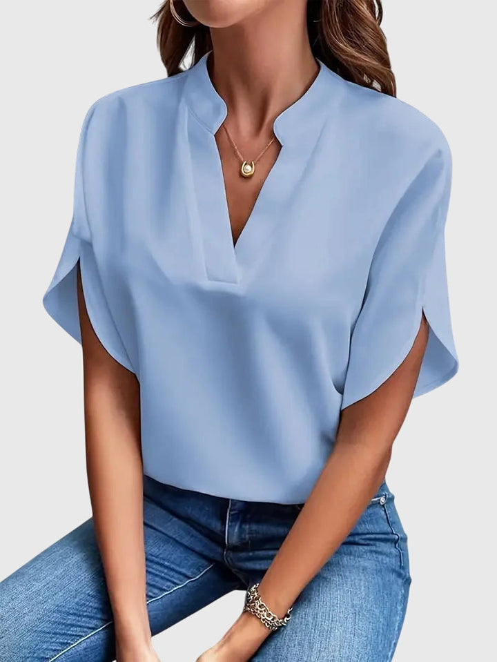 Lydia | Soft and Elegant V-Neck Blouse
