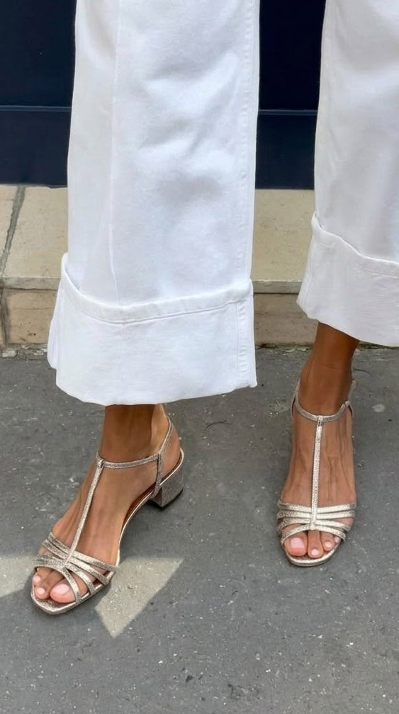 Allegra | Elegant Gold Sandals for Daily Use