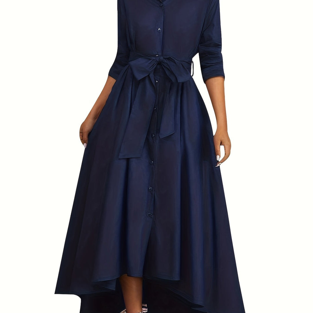 Nynke | Perfect Maxi Button Dress for Parties