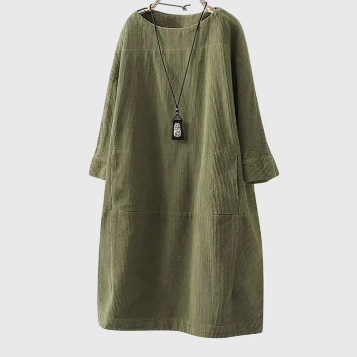 Jette | Cotton Velvet Midi Dress
