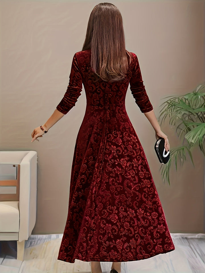 Isa | Elegant Maxi Dress with Pattern