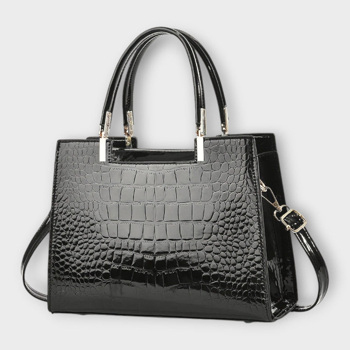 Carolien | Handbag made of shiny crocodile leather