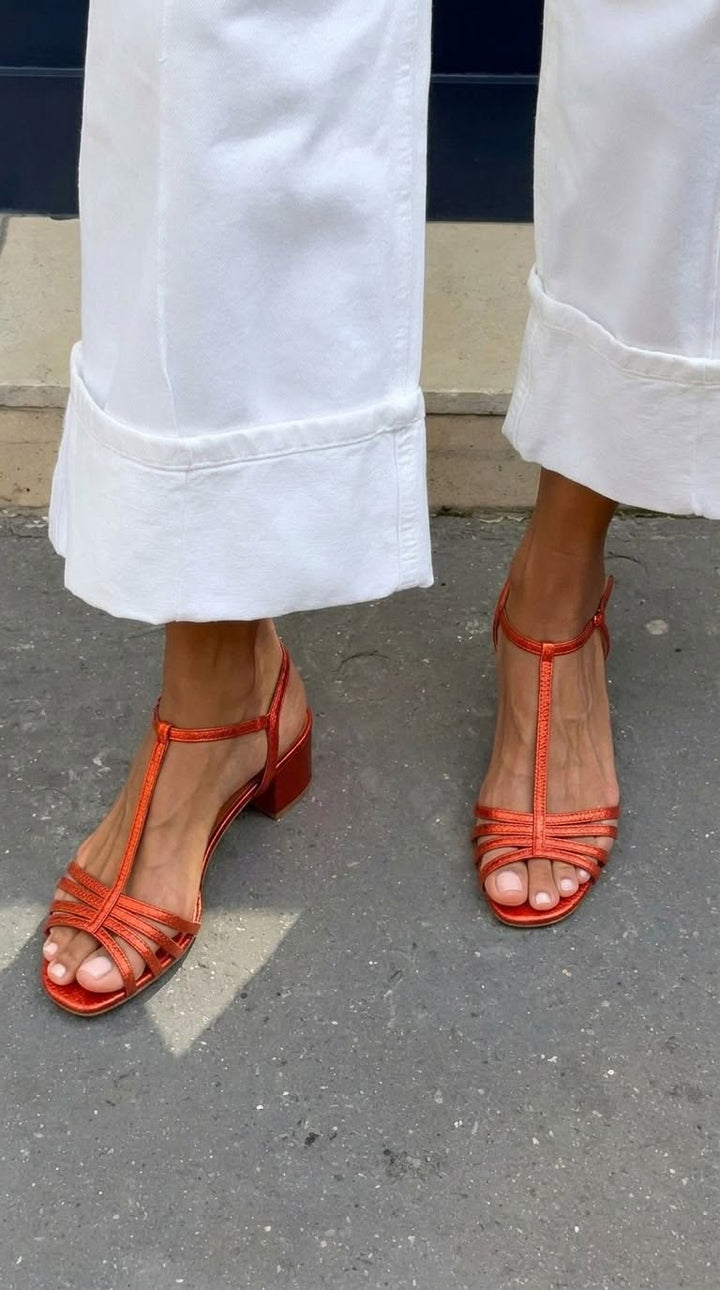 Allegra | Elegant Gold Sandals for Daily Use