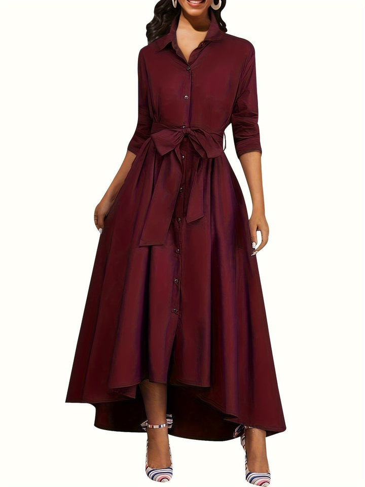 Nynke | Perfect Maxi Button Dress for Parties