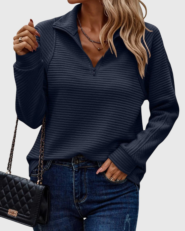 Nora | Elegant Sweater with Half Zip