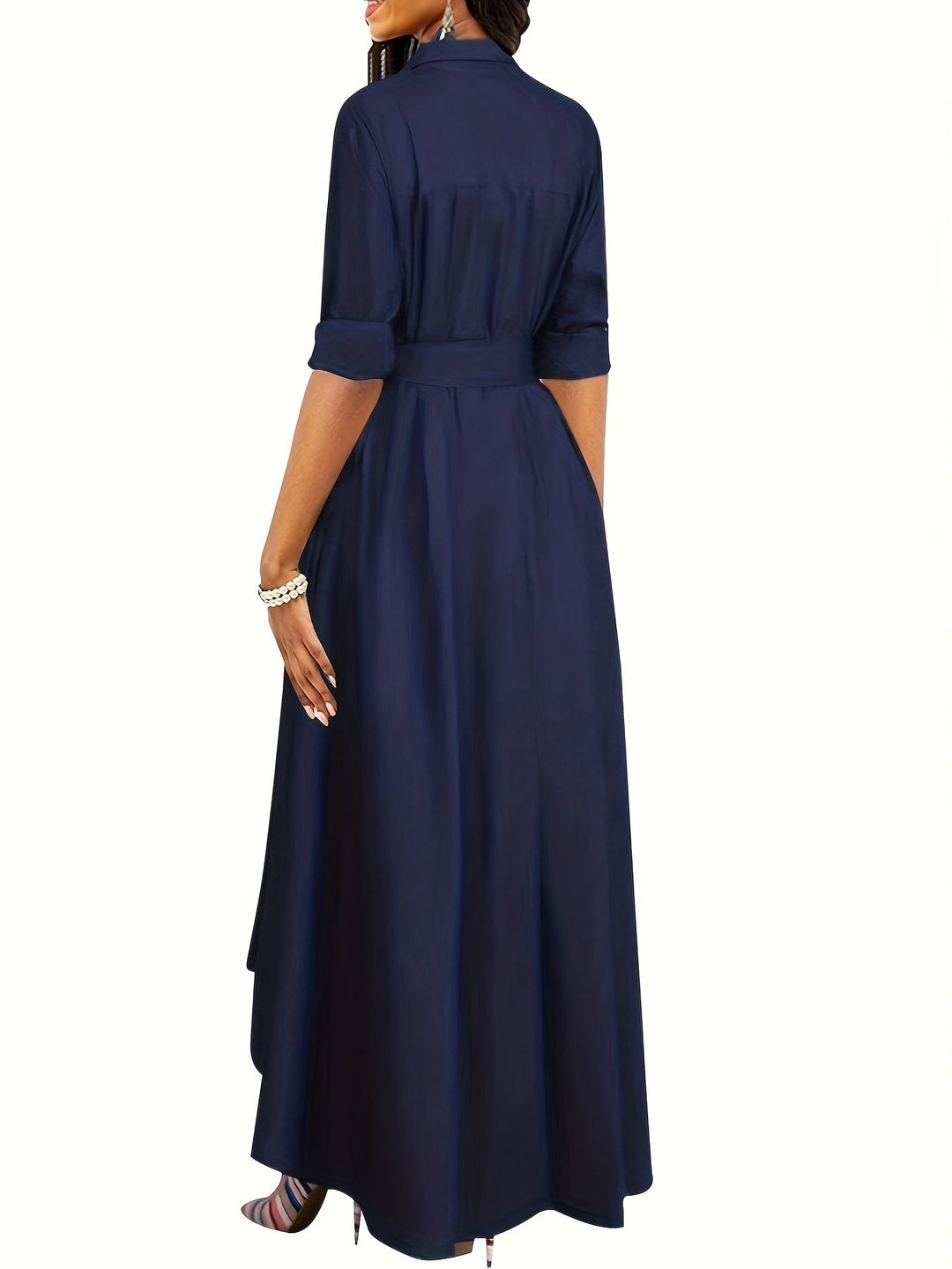 Nynke | Perfect Maxi Button Dress for Parties