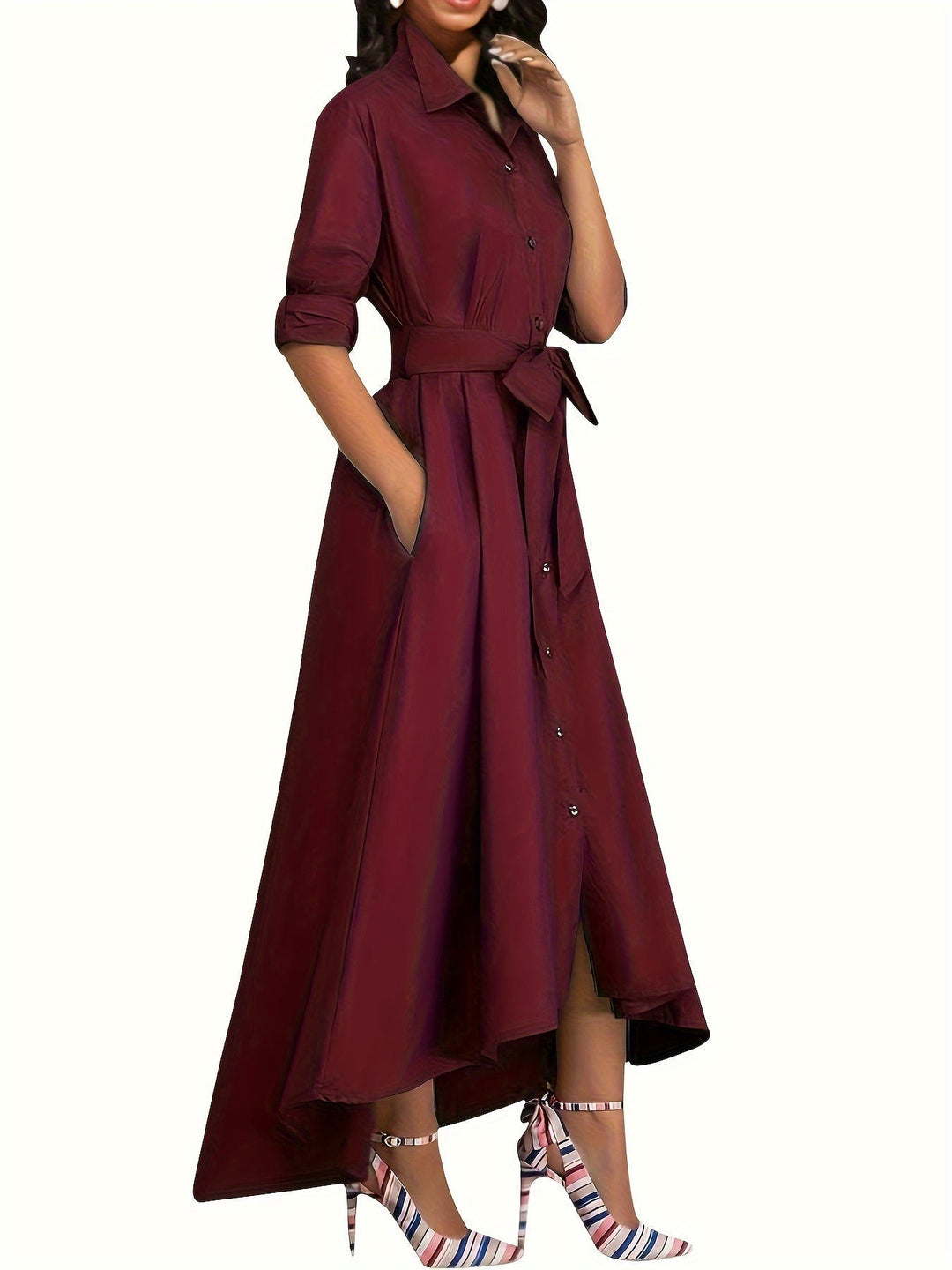 Nynke | Perfect Maxi Button Dress for Parties