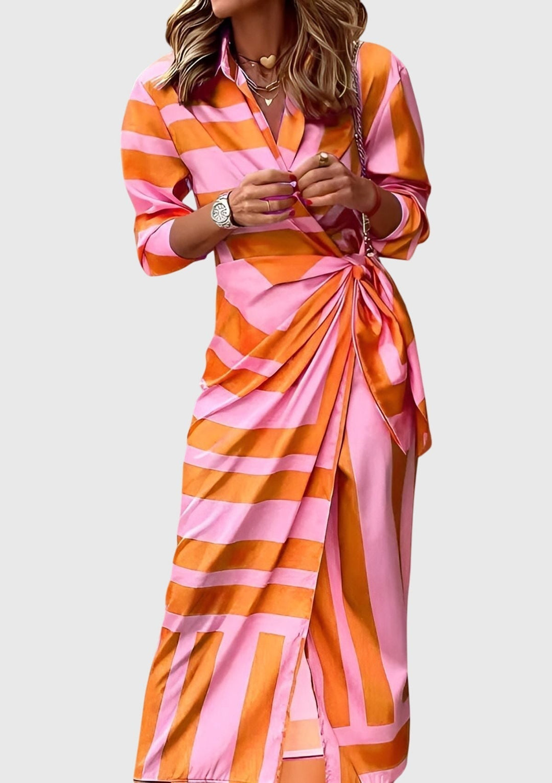 Mijntje | Elegant Wrap Dress with Print