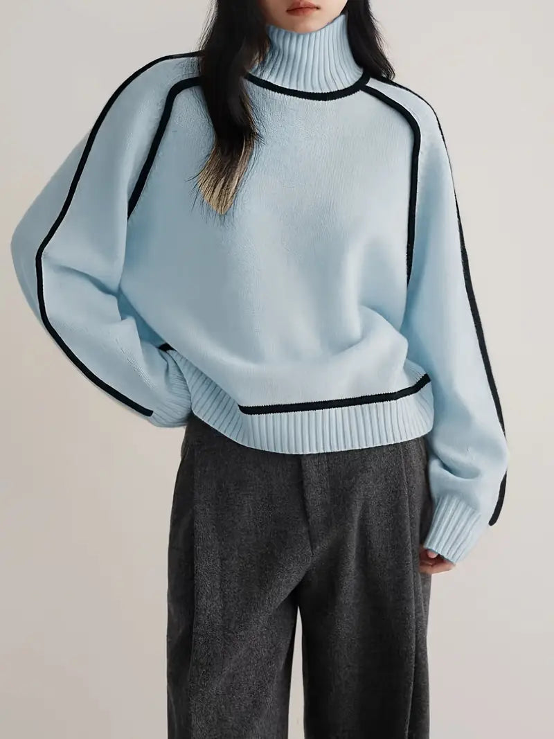 Carine | Elegant sweater with a high collar