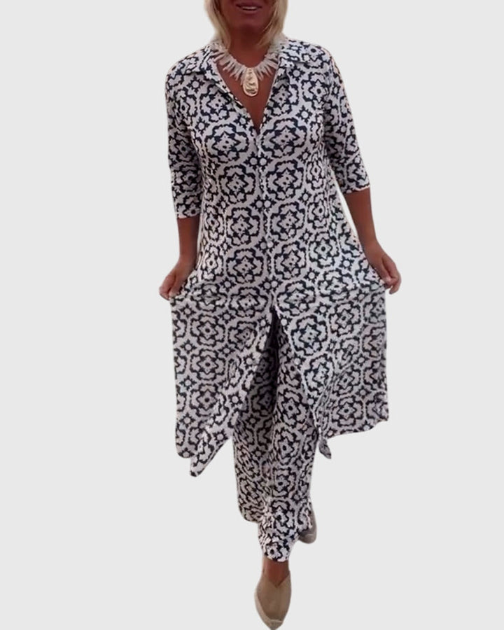 Jojanneke | Elegant Vintage Two-Piece Set