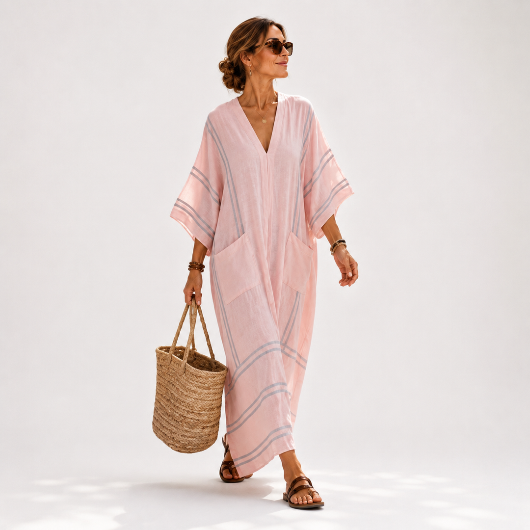 Caftan Soraya Pink Stripes