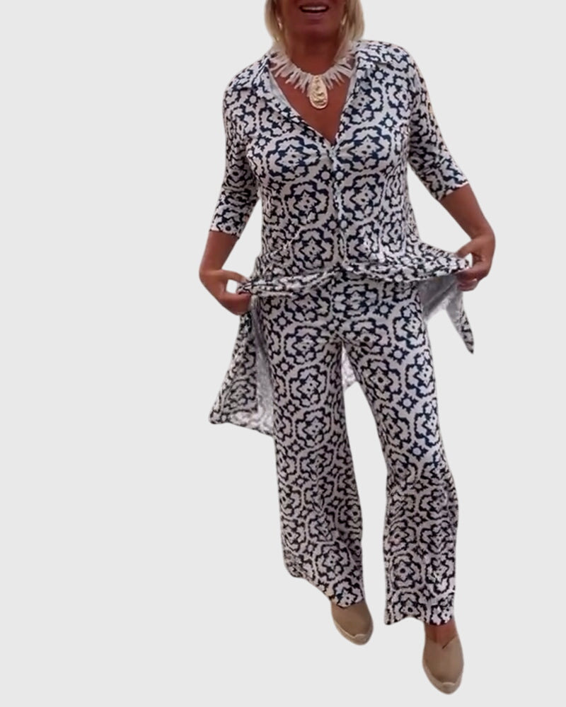 Jojanneke | Elegant Vintage Two-Piece Set