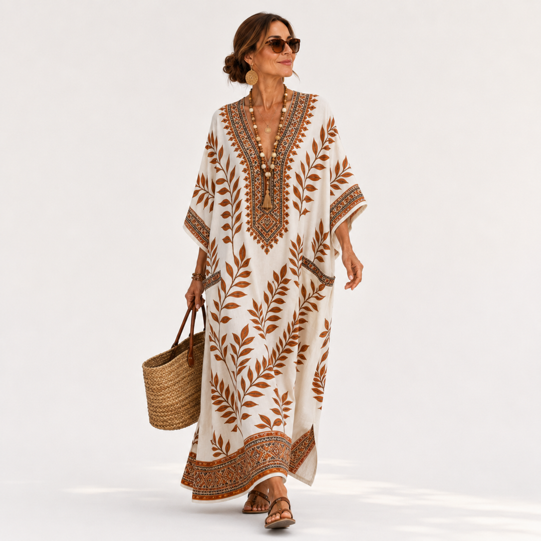 Caftan Nora Cream Botanical