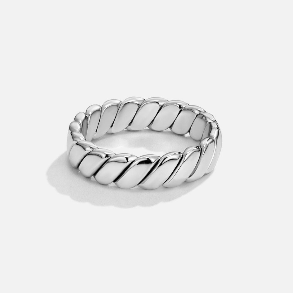 Spiral Infinity Ring in Silver Calira